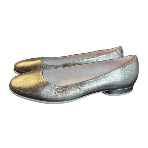 Ecco Shoes - ECCO Women's Anine Ballerina Flats Leather Metallic Gold Slip-on 10